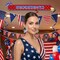 4E's Novelty 4th of July Earrings for Women Patriotic Red White and Blue Crystal Dangle Drop, Zinc Alloy Star Earrings